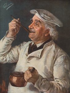 Degustación (litografía en color) de Albert William Holden