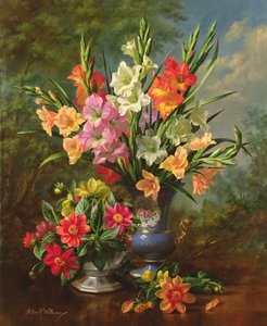 Gladiolos y dalias AB1062B de Albert Williams