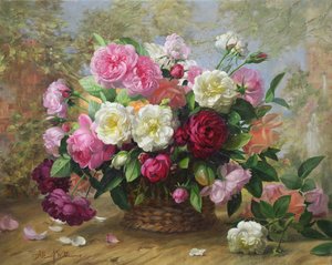 La belleza del cielo en una rosa de verano de Albert Williams