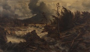 Tempestad de truenos en las altas montañas de Albert Zimmermann
