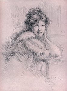 Retrato litográfico de una mujer, c1905 de Albert de Belleroche