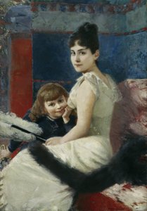 Irene von Keller con su hijo Balthasar de Albert von Keller