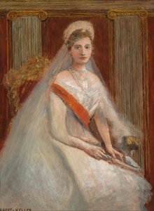 Retrato de la Emperatriz Alexandra Fyodorovna de Rusia 1872-1918, esposa del Zar Nicolás II de Albert von Keller