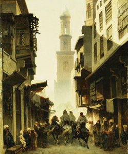Escena callejera en Damasco de Alberto Pasini