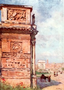 Arco de Tito desde el Arco de Constantino de Alberto Pisa
