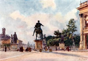 Estatua de bronce de Marco Aurelio en el Capitolio