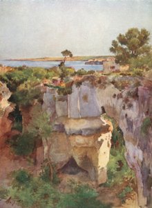 Latomia Dei Capuccini desde Villa Politi, Siracusa de Alberto Pisa