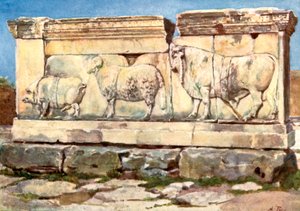 Relieve de Mármol del Sacrificio Ambarvalia, en el Foro de Alberto Pisa