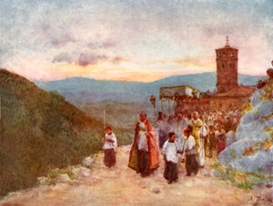 Procesión con la hostia en Subiaco