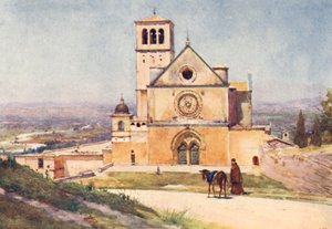 San Francisco de Asís (litografía en color)