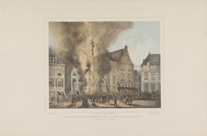 Ver en el estallido del incendio en Middelburg. el domingo, 28 de junio de 1857 (título sobre objeto)