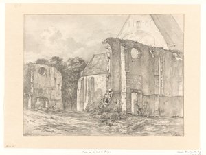 Las ruinas de la iglesia de Bergen de Albertus Brondgeest
