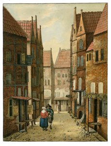 Calle en Delft Albertus Brondgeest según Jacobus Vrel, SA Delft, n.º inv.65127