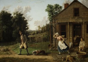 Rip Van Winkle Expulsado de Casa por Dame Van Winkle de Albertus D.O Browere