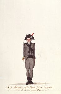 Un Pontonero de la Legión Extranjera Francesa, de Coppetiers, 23 de noviembre de 1792