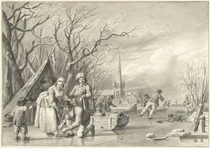 Diversión con helado de Albertus Jacobus Besters