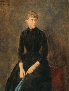 Retrato de la cantante Hedwig Helbig 1869-1951, c. 1889 de Albin Egger Lienz