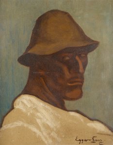 Cabeza de estudio de: Danza de la muerte de Albin Egger Lienz