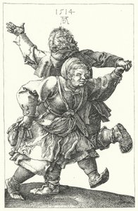 Pareja de campesinos bailando de Albrecht (after) Durer or Duerer