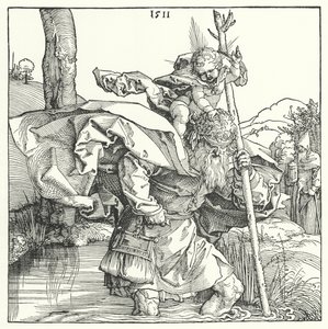 San Cristóbal llevando al Niño Cristo de Albrecht (after) Durer or Duerer