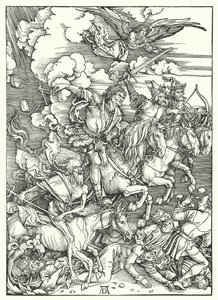 Los Cuatro Jinetes del Apocalipsis de Albrecht (after) Durer or Duerer