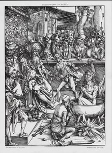 El martirio de San Juan (grabado) de Albrecht (after) Durer or Duerer