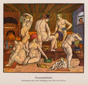 Baños de mujeres (litografia de color)