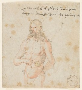 Autorretrato, enfermo, c.1506-07 (pluma marrón y acuarela) de Albrecht (attr. to) Durer or Duerer