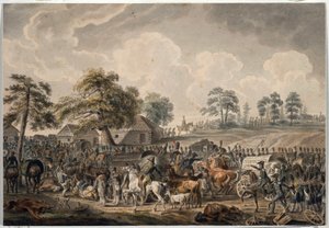 La Grande Armee cruzó el río Daugava (o Dvina occidental) el 24 de julio de 1812 (El ejército francés cruzó el río Daugava el 24 de julio de Albrecht Adam