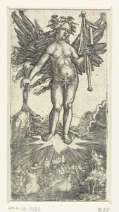 Figura femenina alegórica con alas de Albrecht Altdorfer