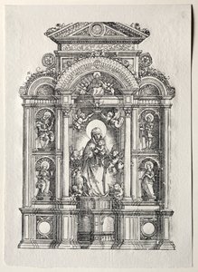 Altar con la Bella María de Ratisbona de Albrecht Altdorfer