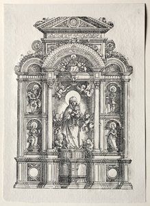 Altar con la Bella María de Ratisbona, 1520 de Albrecht Altdorfer