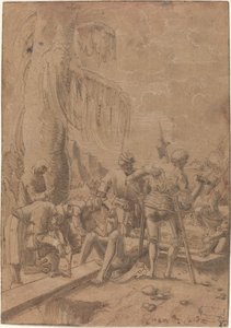 Cristo clavado en la cruz de Albrecht Altdorfer