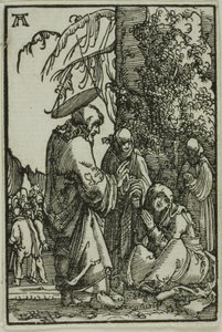 Cristo despidiéndose de su madre, de La caída y redención del hombre de Albrecht Altdorfer