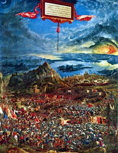 Alemán: Historienzyklus: Alexanderschlacht (Schlacht bei Issus) La batalla de Alejandro en Issus de Albrecht Altdorfer