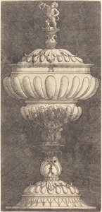 Copa con el infante Hércules en la parte superior de Albrecht Altdorfer