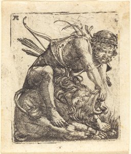 Hércules Venciendo al León de Nemea de Albrecht Altdorfer