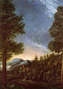 Paisaje del Danubio cerca de Ratisbona de Albrecht Altdorfer