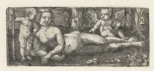 Venus reclinada con dos putti