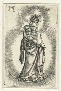 Madonna en la luna creciente de Albrecht Altdorfer