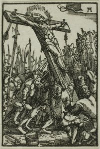 Levantamiento de la Cruz, de La Caída y Redención del Hombre de Albrecht Altdorfer