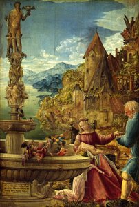 Descanso durante la huida a Egipto de Albrecht Altdorfer