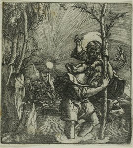 San Cristóbal con el Niño Jesús de Albrecht Altdorfer