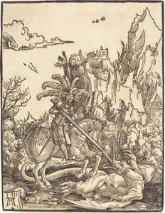 San Jorge matando al dragón de Albrecht Altdorfer