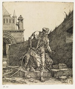 San Jerónimo caminando en un cementerio, antes de 1519 de Albrecht Altdorfer
