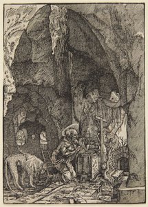 San Jerónimo en una cueva de Albrecht Altdorfer