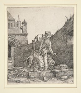 San Jerónimo junto a un muro de Albrecht Altdorfer