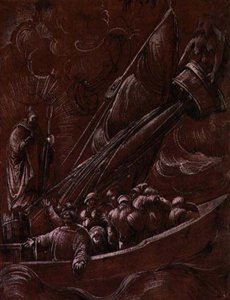 San Nicolás de Bari reprendiendo la Tempestad de Albrecht Altdorfer