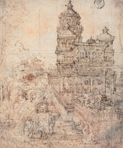 Susana bañándose - Dibujo de Albrecht Altdorfer (hacia 1480-1538) de Albrecht Altdorfer