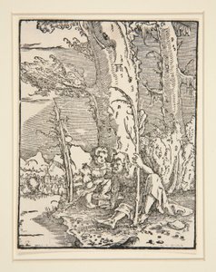 El Niño Jesús con San Cristóbal, de la serie La Caída y Redención del Hombre de Albrecht Altdorfer